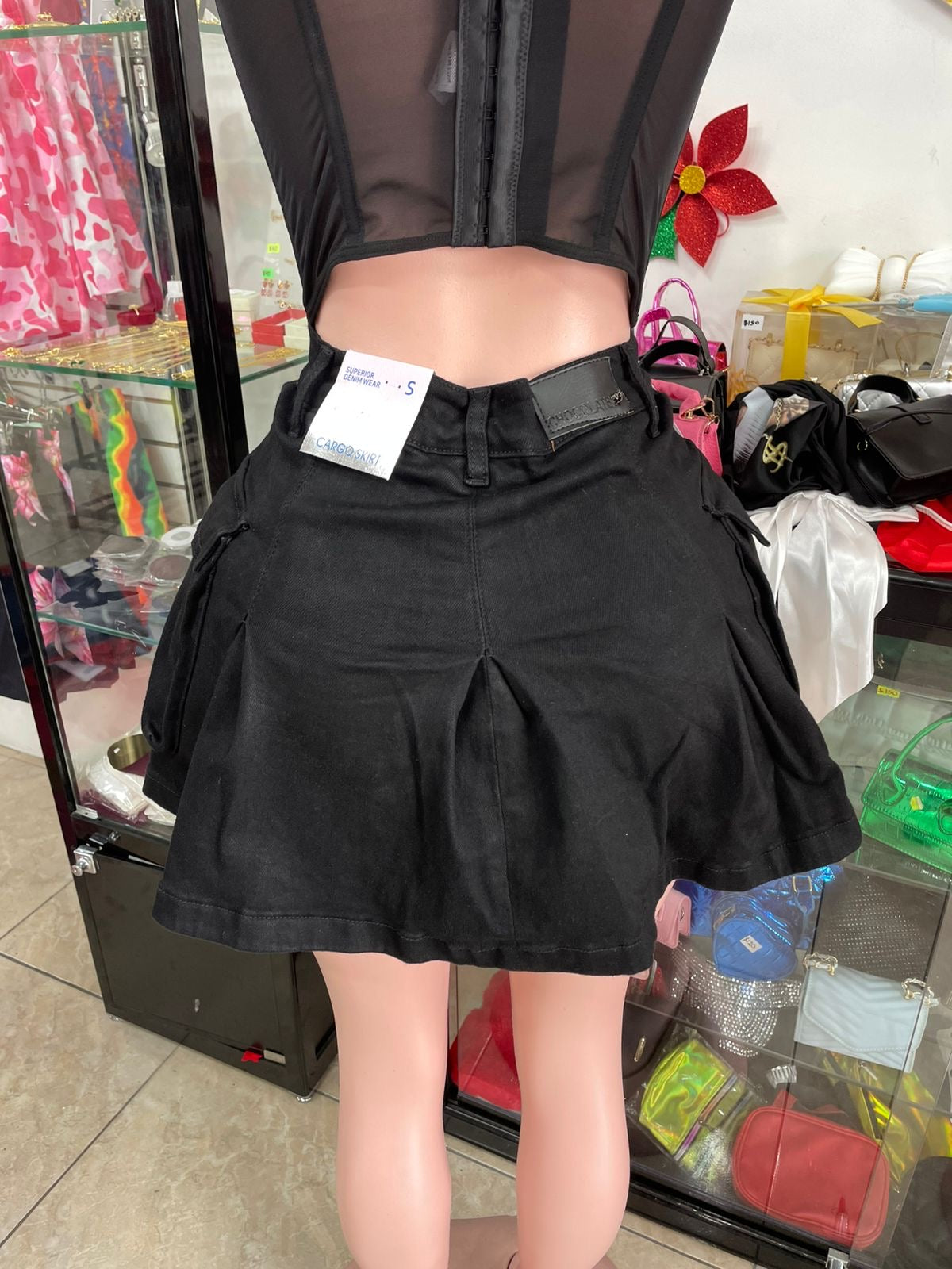 Flared Denim Skort