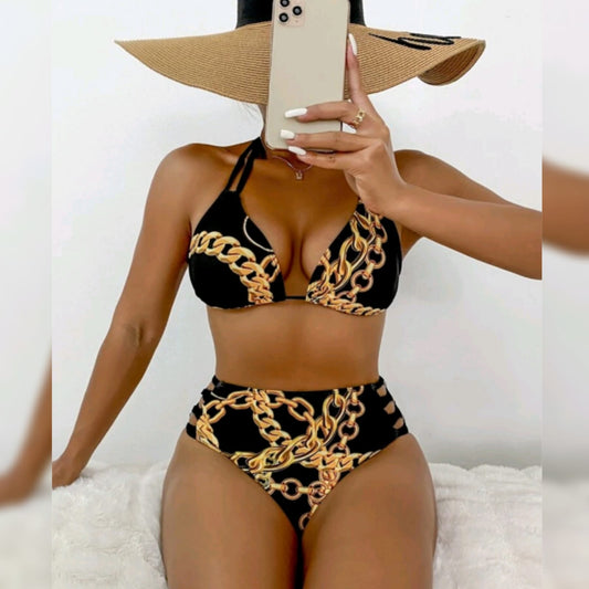 Black and gold 2piece
