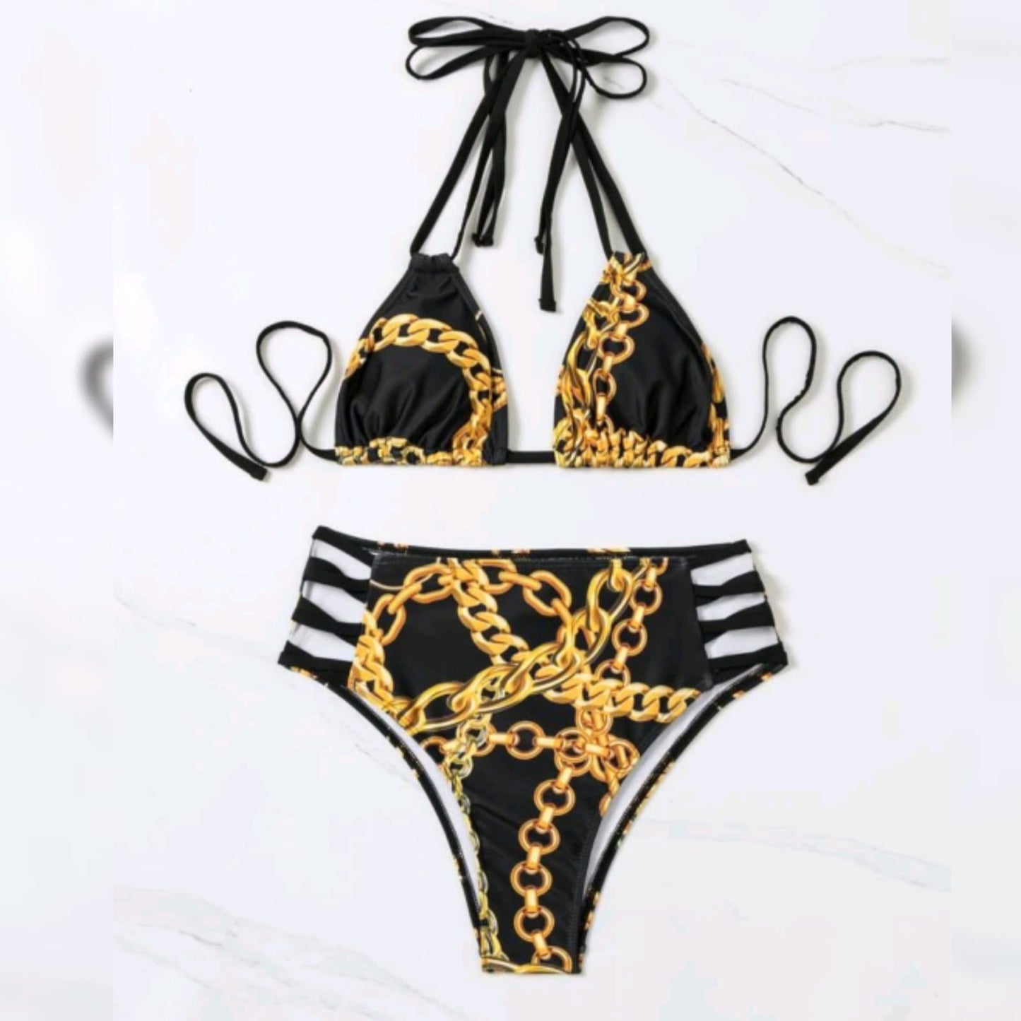 Black and gold 2piece