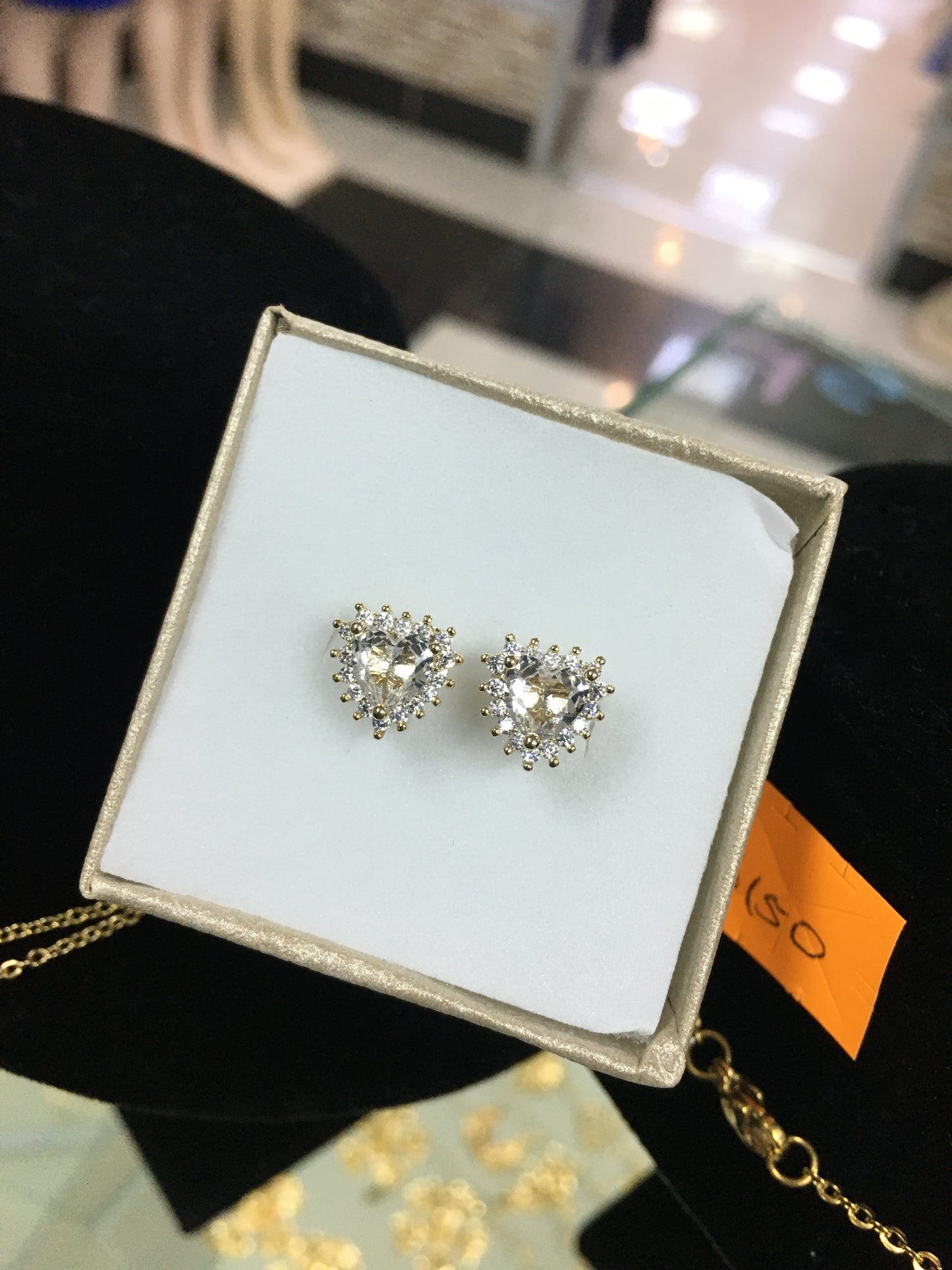 CZ Heart Stud