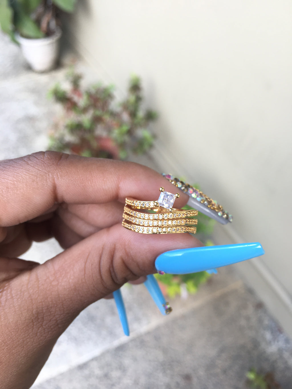 Spiral ring in 24k