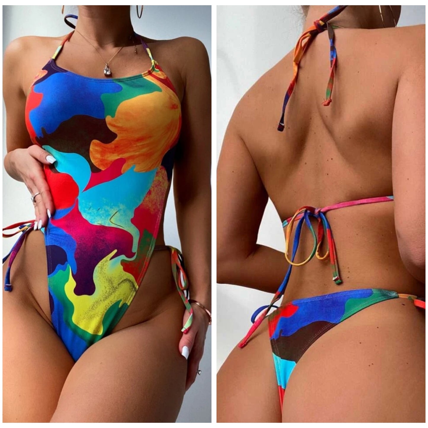 Multicolor monokini