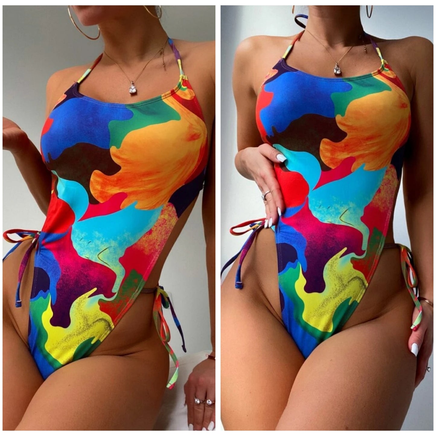 Multicolor monokini