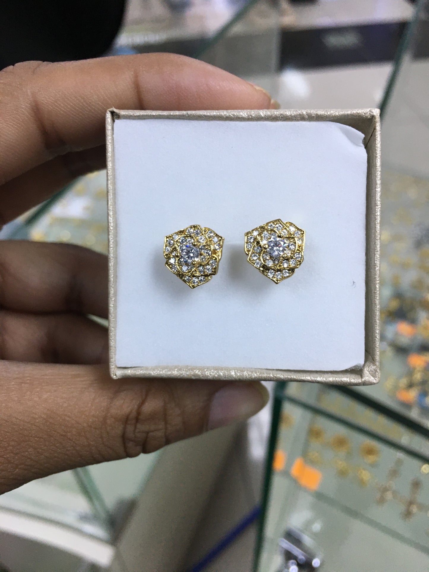 CZ Rose Studs