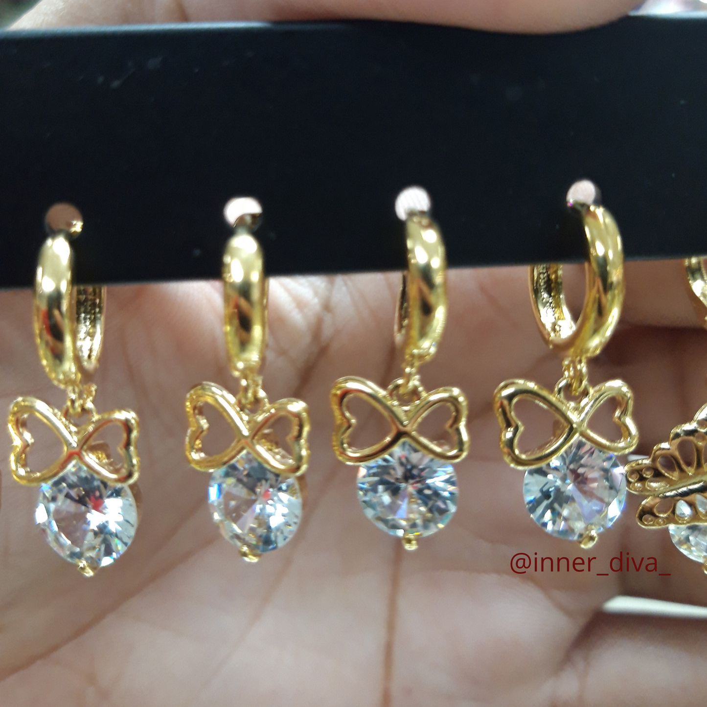 24k gold plated hanging earring