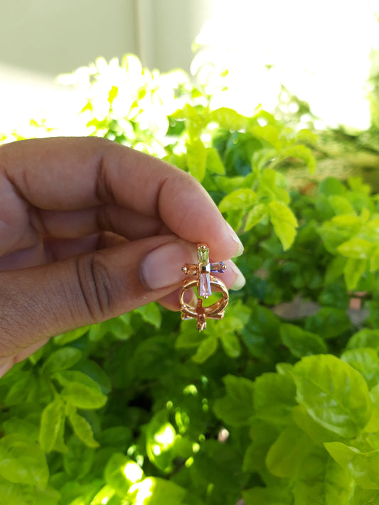 Cross hoop earring