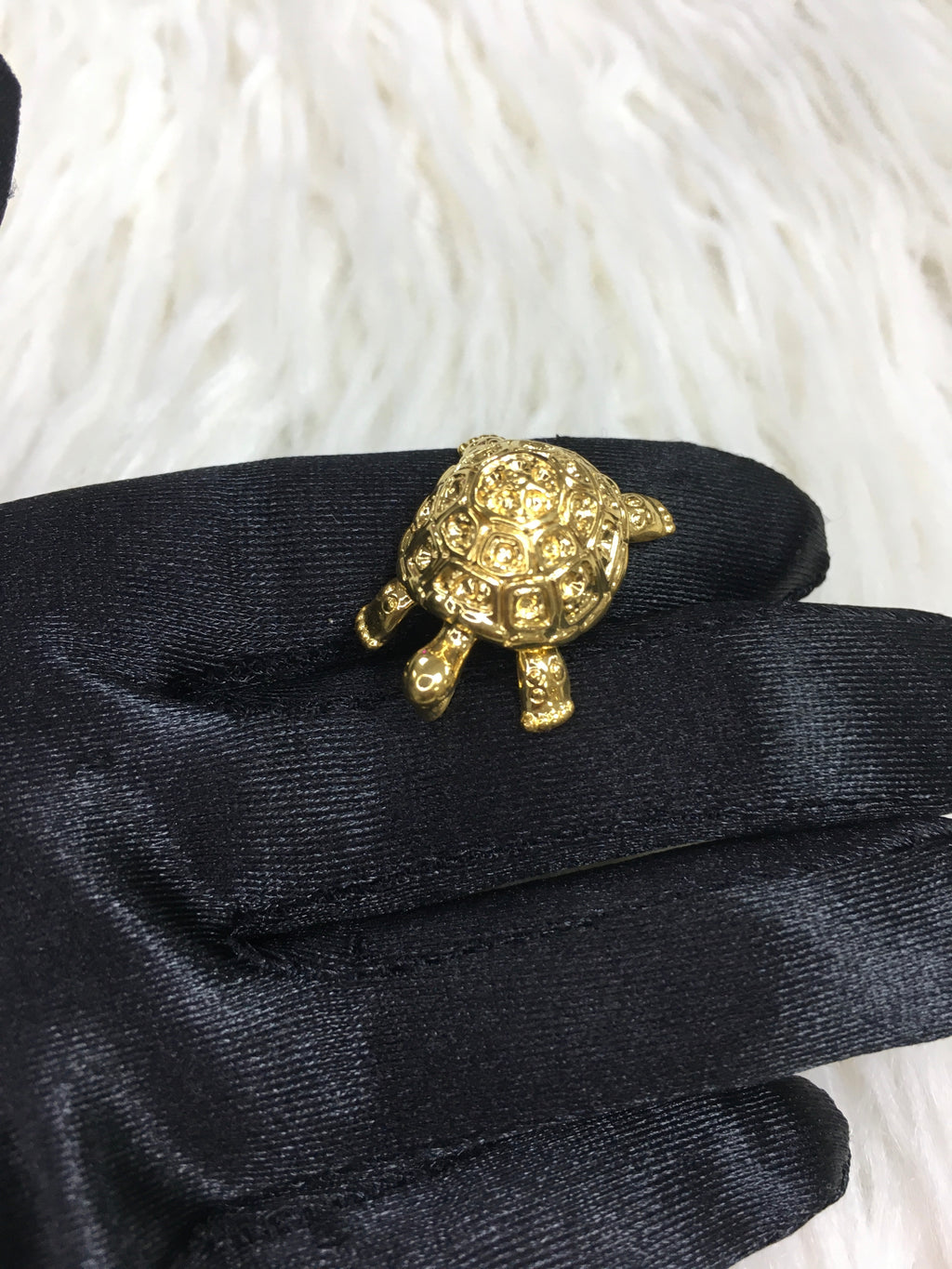 24k gold plated turtle pendant