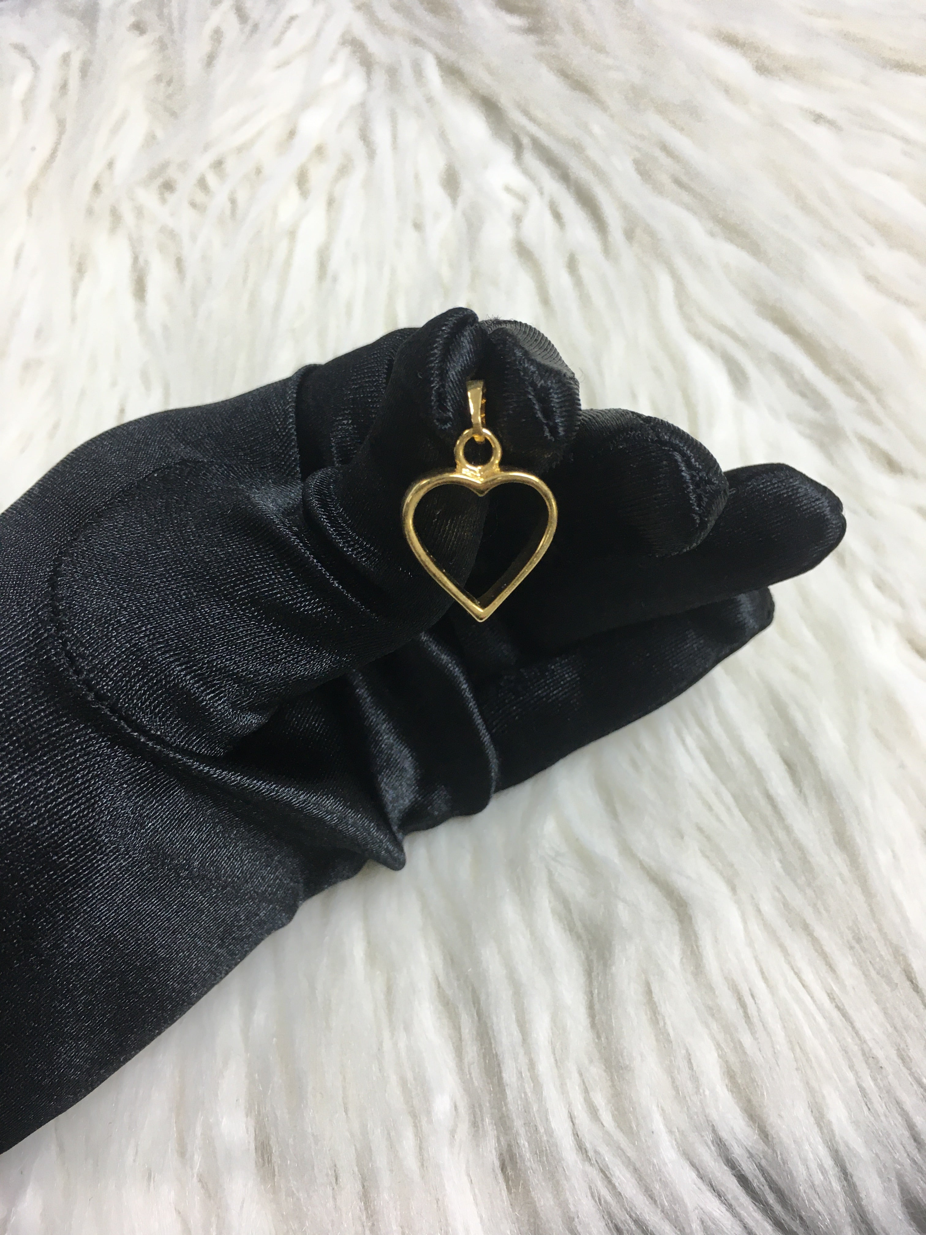 24k gold plated heart pendant