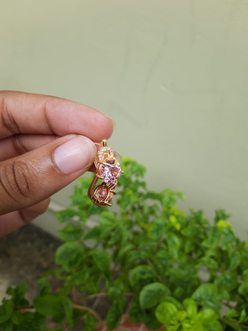 Pink Stone Earring