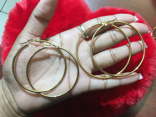 Plain Hoop Earrings