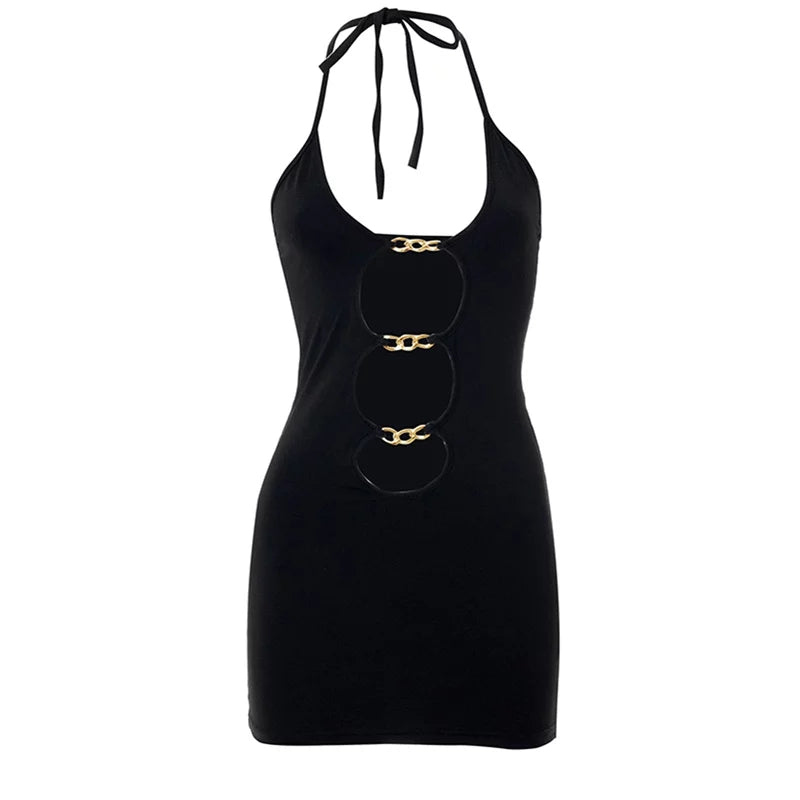 Chain Halter Dress