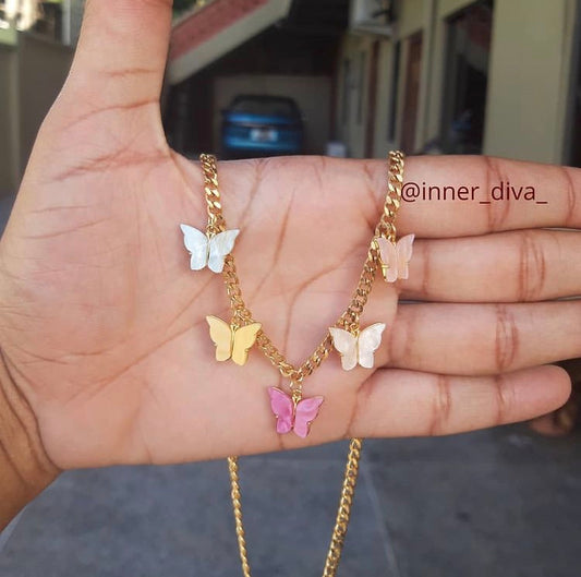 Colourful Butterfly Choker