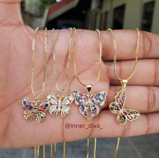 Butterfly necklaces