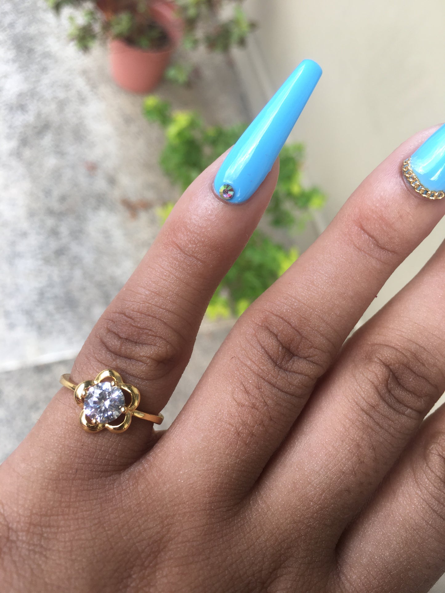 24K Gold Plated Flower Ring