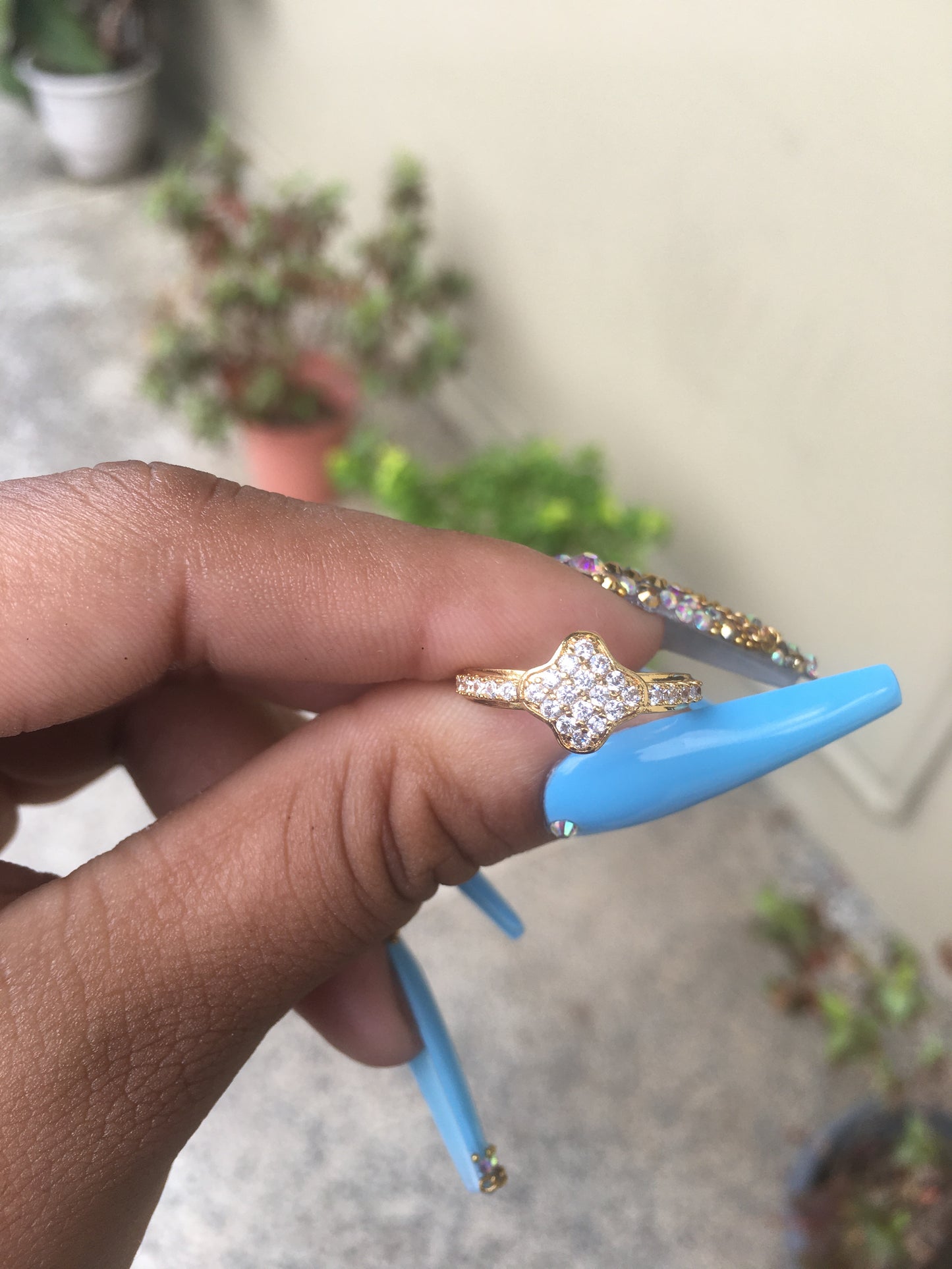 24K plated ring