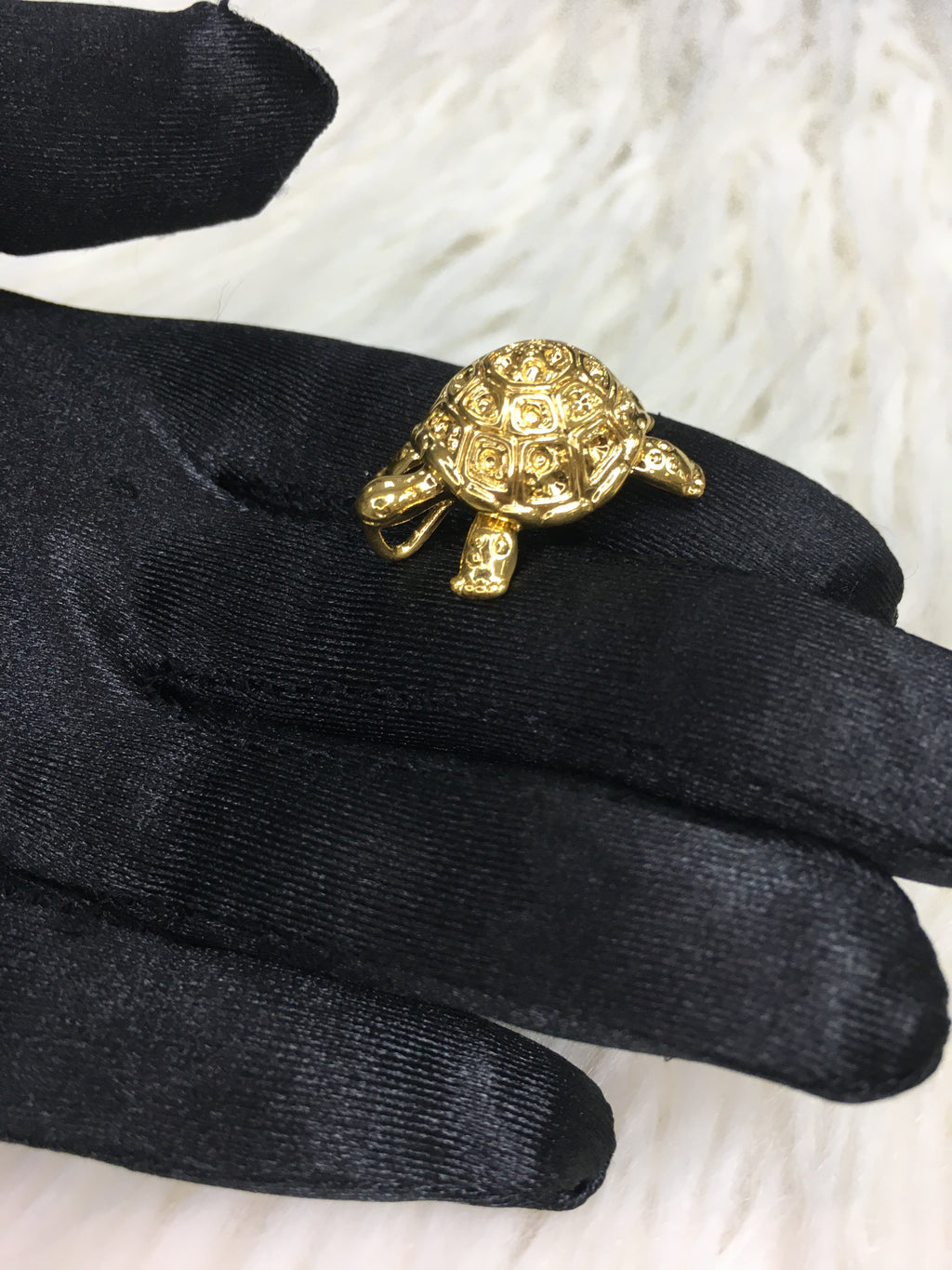 24k gold plated turtle pendant