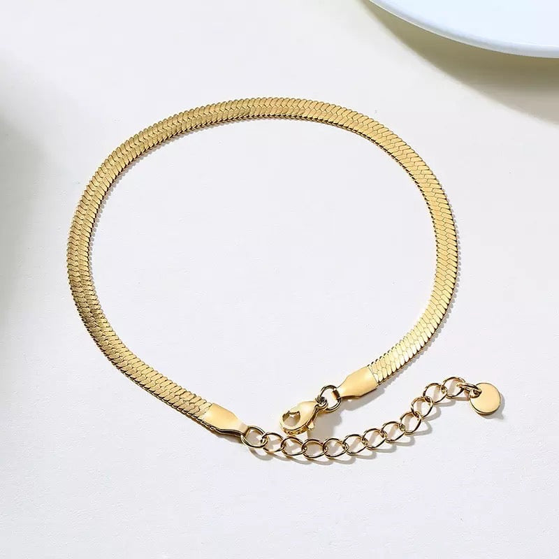 Stainless Steel Gold Plated Anklet