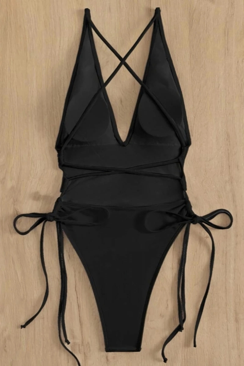 Deep V monokini