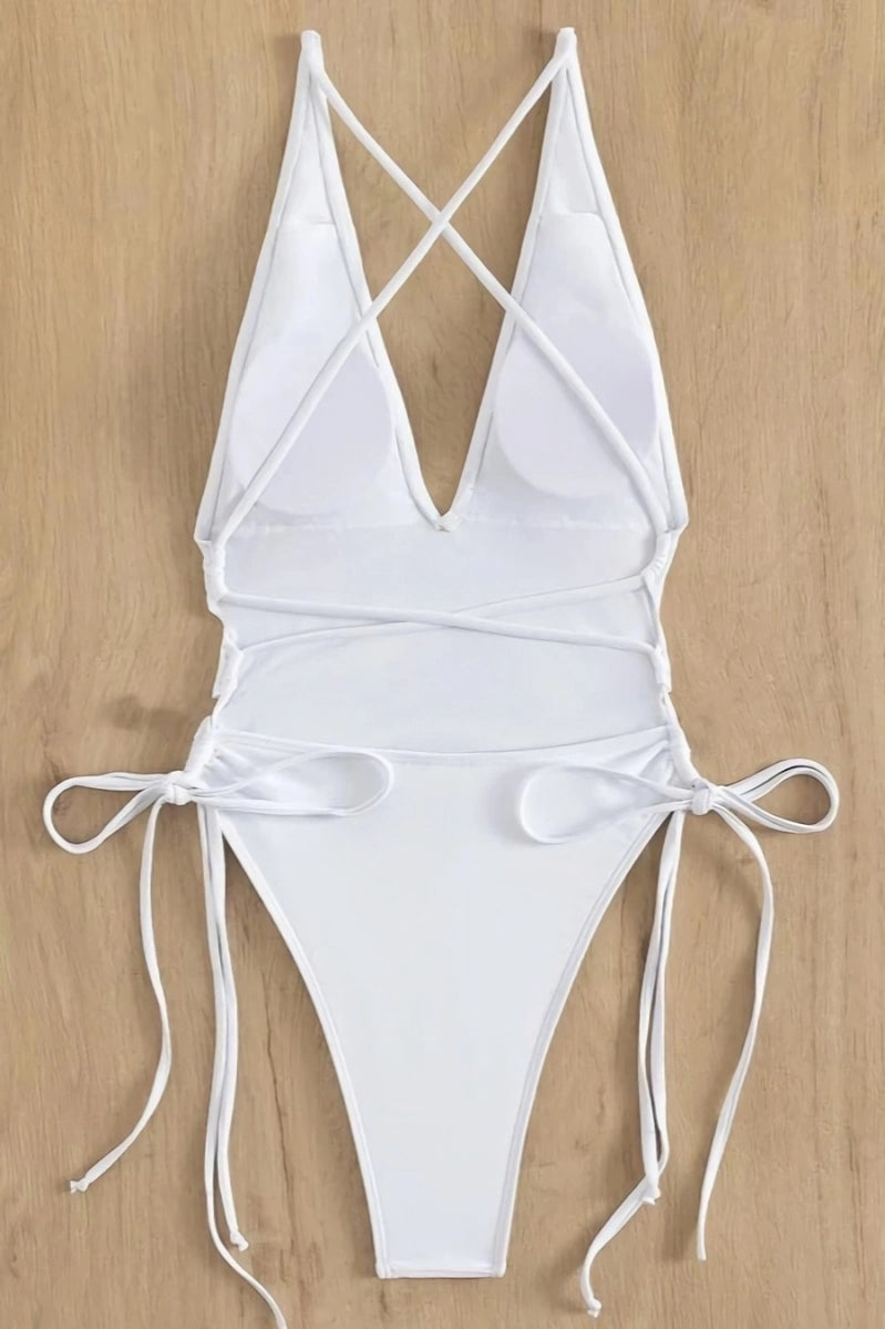 Deep V monokini