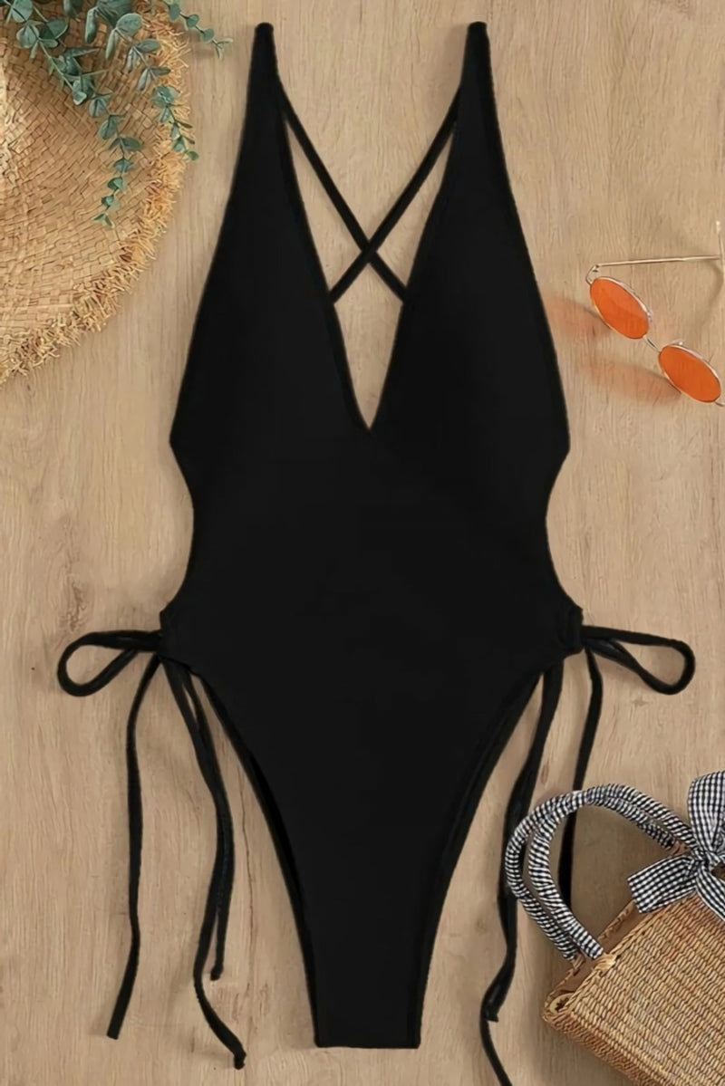 Deep V monokini