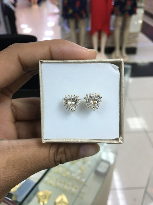 CZ Heart Stud