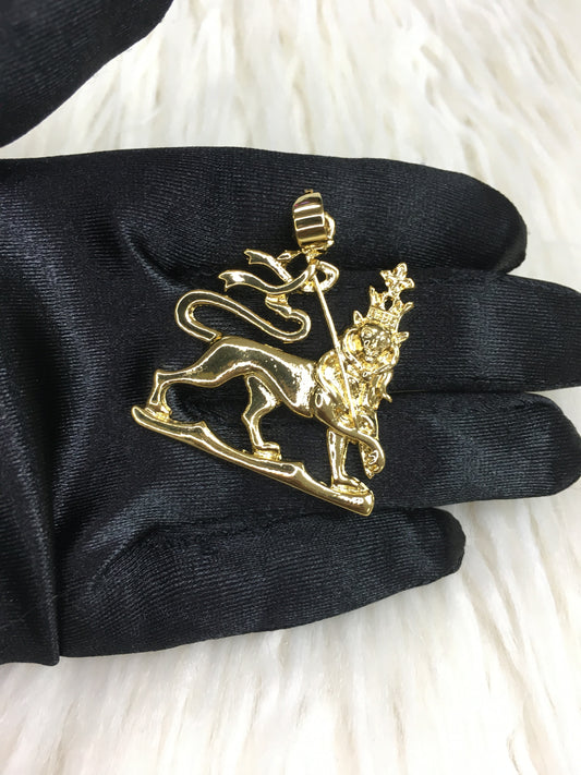 24k gold plated Lion Pendant
