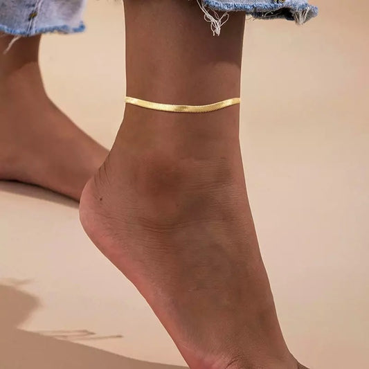 Stainless Steel Gold Plated Anklet