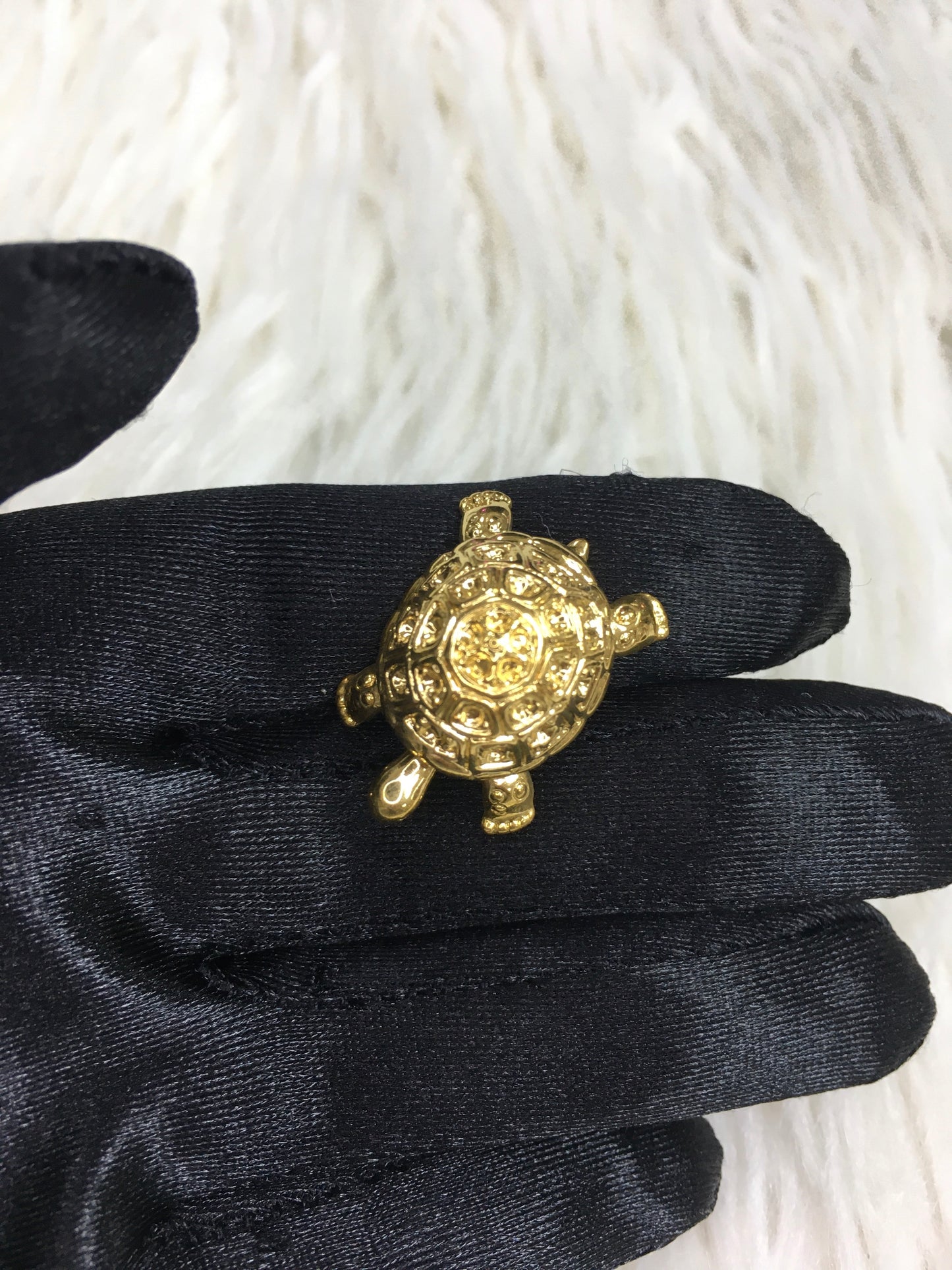 24k gold plated turtle pendant