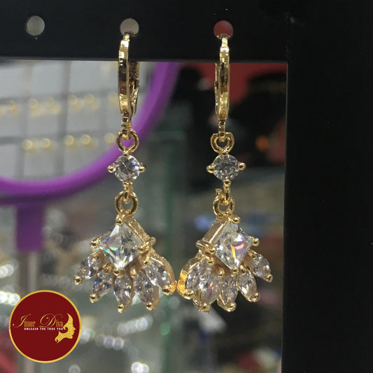 18k gold plated hanging earring