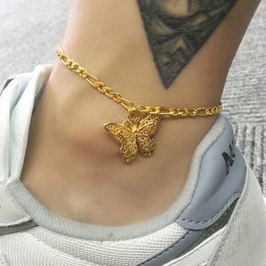 Butterfly anklet