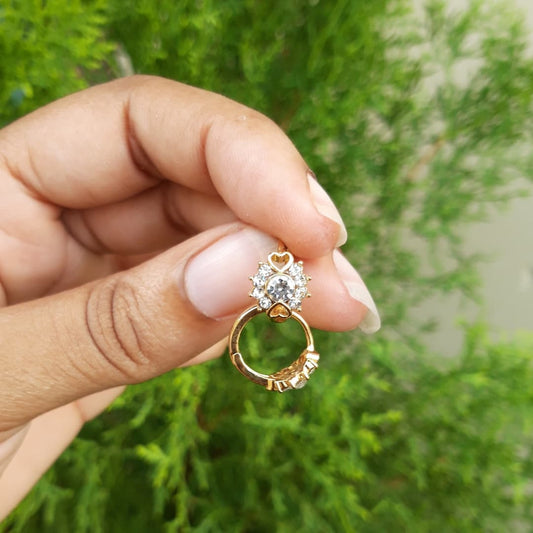 Cz hoop earring