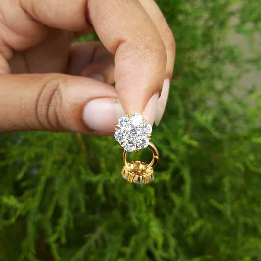 Cz hoop earring