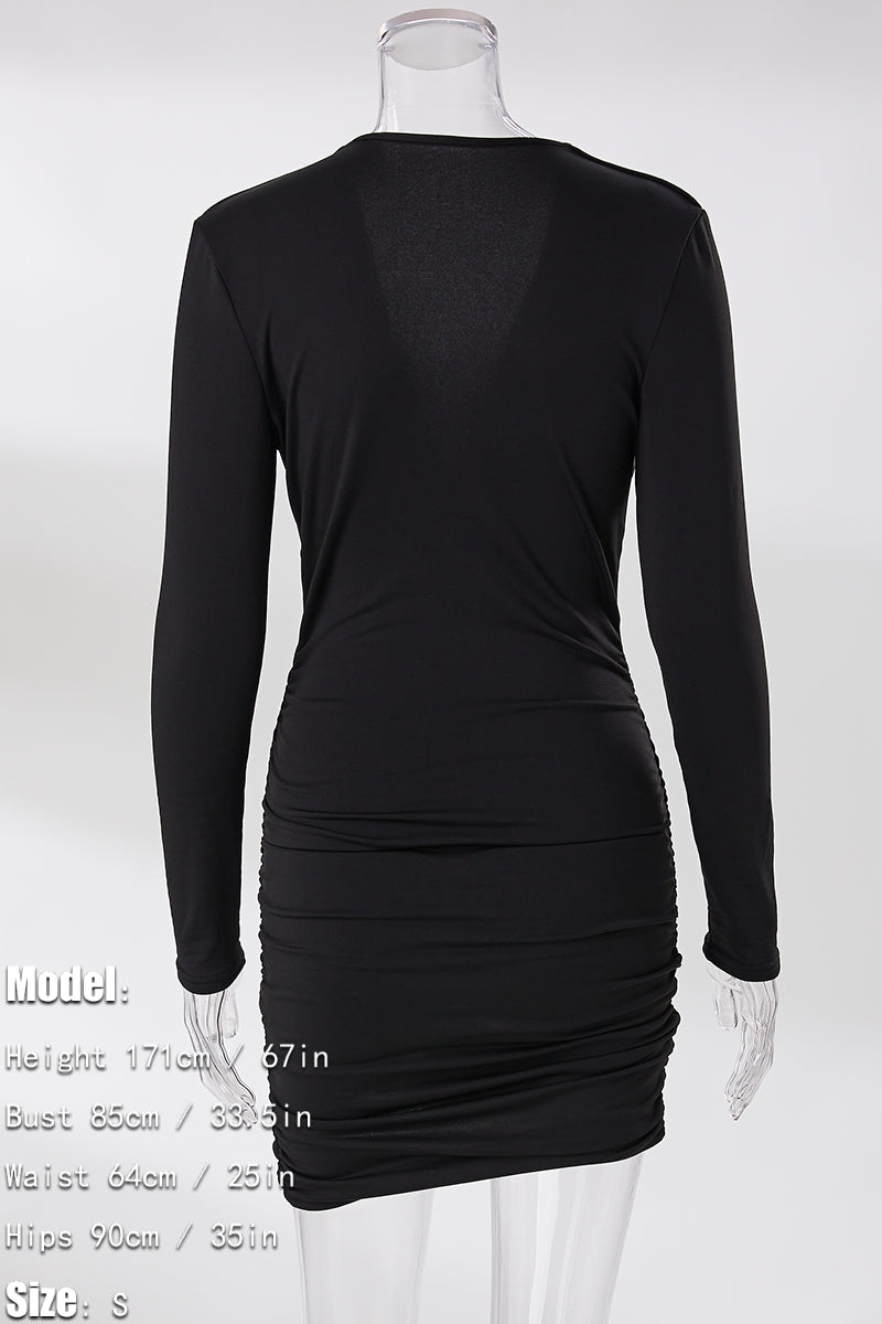 Long sleeve black dress